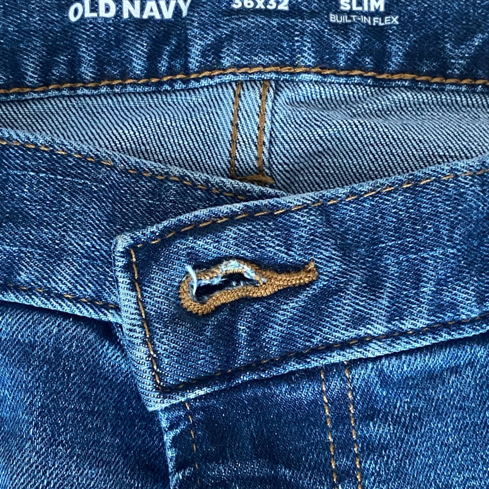 Old Navy Blue Slim Jeans with Classic Indigo Wash 36/32
